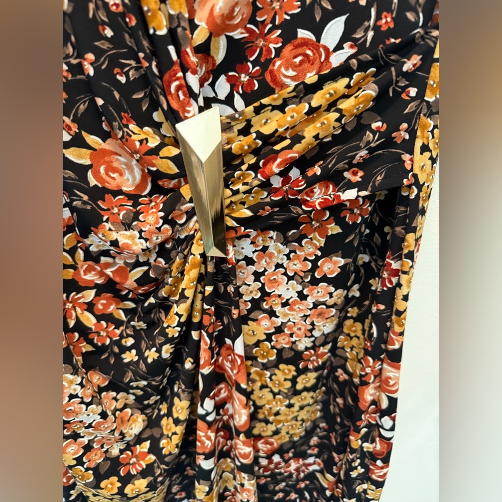 NWT Perceptions New York Floral Wrap Dress - Size S - Picture 3 of 11